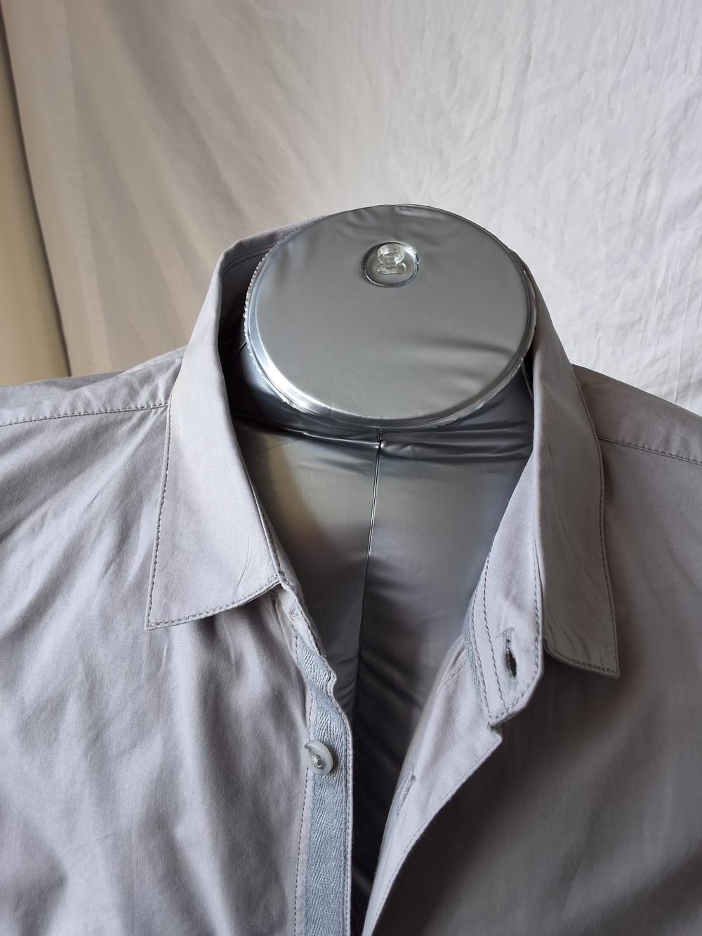 Bench Men’s Button Down Shirt Medium – Grey Long Sleeve Casual Dress Shirt - Picture 4 of 9